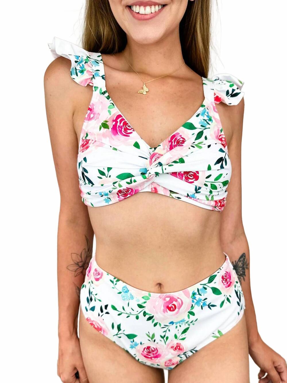 NEW BLAKELEY wild dreams bikini swim set in white